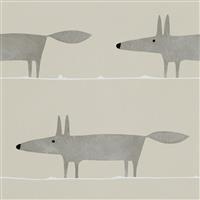 Scion Mr Fox Grey Wallpaper