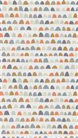 Scion Irregular Half Moon Shape Nutmeg Paprika Jet Wallpaper