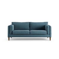 Habitat Newington Fabric 3 Seater Sofa - Blue - Dark Leg