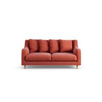 Habitat Swift Fabric 2 Seater Sofa - Papaya - Ash Leg