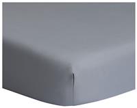 Home Essentials Soft Touch Grey Fitted Sheet - Single