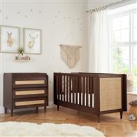 Tutti Bambini Japandi 2Piece Nursery Furniture Set- Walnut