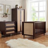 Tutti Bambini Japandi 3 Piece Nursery Furniture Set - Walnut