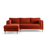 Habitat Newington Left Hand Corner Sofa - Orange - Ash Leg