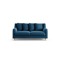 Habitat Swift Velvet 2 Seater Sofa - Ink Blue - Ash Leg