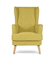 Habitat Callie Self Assembly Fabric Wingback Armchair-Yellow