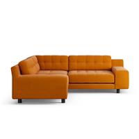 Habitat Hendricks Reversible Corner Sofa - Orange- Black Leg