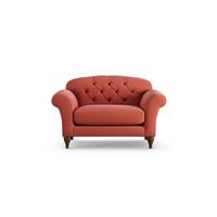 Habitat Brooker Fabric Cuddle Chair - Papaya - Dark Leg
