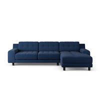 Habitat Hendricks Right Hand Corner Sofa - Navy - Black Leg