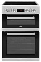 Beko KDC653S 60cm Double Oven Electric Cooker - Silver