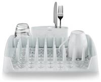 Minky Plastic Dish Rack With Caddy - White