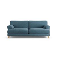 Habitat Askem Fabric 3 Seater Sofa - Blue - Ash Leg