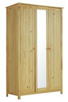 Argos Home New Scandinavia 3 Door Mirrored Wardrobe - Pine