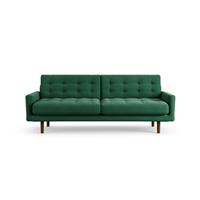 Habitat Fenner Fabric 3 Seater Sofa - Green - Dark Leg