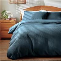 Habitat Cotton Waffle Navy Blue Bedding Set - King size