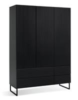 Habitat Cairo 3 Door 4 Drawer Wardrobe - Black