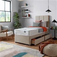 Silentnight Hatfield Single Memory 2 Drawer Divan Bed - Sand