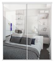 Spacepro White Frame Mirror Sliding Door Kit W1793mm