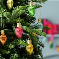 Habitat Pack of 6 Retro Bulbs Christmas Tree Decoration