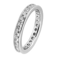 Revere Sterling Silver Cubic Zirconia Full Eternity Ring - M