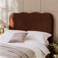 Habitat Onda Velvet Double Headboard - Rust