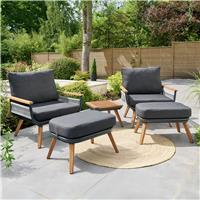Norfolk Leisure Kimoro 2 Seater Garden Bistro Set - Grey