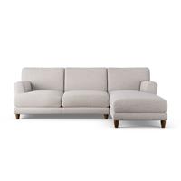 Habitat Askem Fabric Right Hand Corner Sofa-Natural-Dark Leg