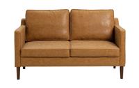 Argos Home Knox Leather 2 Seater Sofa - Tan