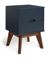 Habitat Pimlico 2 Drawer Bedside Table - Blue