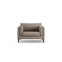 Habitat Newington Fabric Cuddle Chair - Mocha - Dark Leg