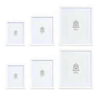 Habitat Pack of 6 White Wooden Picture Frames