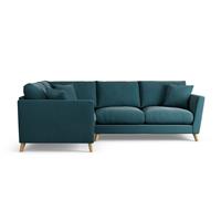 Habitat Lomond Left Hand Corner Sofa - Teal - Dark Leg
