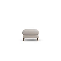 Habitat Lomond Fabric Footstool - Stone - Dark Leg