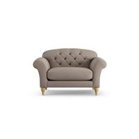 Habitat Brooker Fabric Cuddle Chair - Mocha - Ash Leg