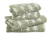 Argos Home Christmas Green Tree Bale Towel - Green