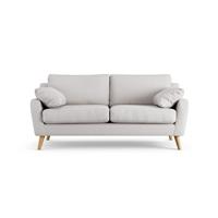 Habitat Ivor Fabric 3 Seater Sofa - Natural - Ash Leg