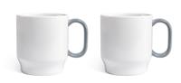 Designed By Sebastian Conran Set of 2 Porcelain Mugs - Grey