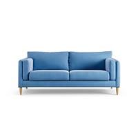 Habitat Newington Velvet 3 Seater Sofa - Sky Blue - Ash Leg
