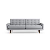 Habitat Fenner Fabric 3 Seater Sofa - Grey - Dark Leg
