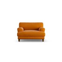 Habitat Askem Fabric Cuddle Chair - Orange - Dark Leg