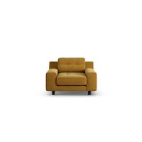 Habitat Hendricks Fabric Arm Chair - Gold - Black Leg