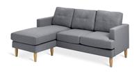 Habitat Joshua Fabric Reversible Chaise Corner Sofa-Charcoal