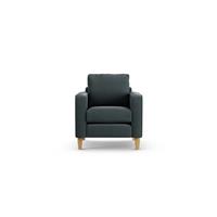 Habitat Flint Fabric Armchair - Charcoal - Ash Leg