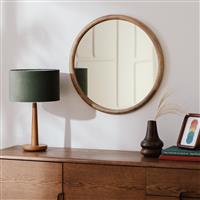 Habitat Mango Wood Round Wall Mirror - 60x60cm