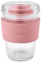 Smash Pink Glass Coffee Cup - 340ml