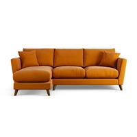 Habitat Lomond Left Hand Corner Sofa - Orange - Dark Leg