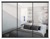 Spacepro Black Frame Mirror Sliding Door Kit W2672mm