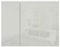 Spacepro White Frame Artic Glass Sliding Door Kit W2216mm
