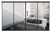 Spacepro Black Frame Mirror Sliding Door Kit W2978mm