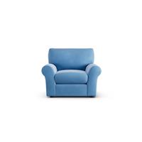 Habitat Molton Velvet Armchair - Sky Blue